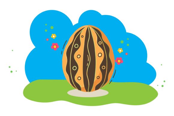 Easter Egg Background: A Cloudy Floral Delight