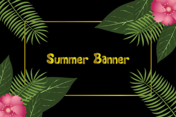 Enhance Your Designs with a Frame Tropical Floral Banner